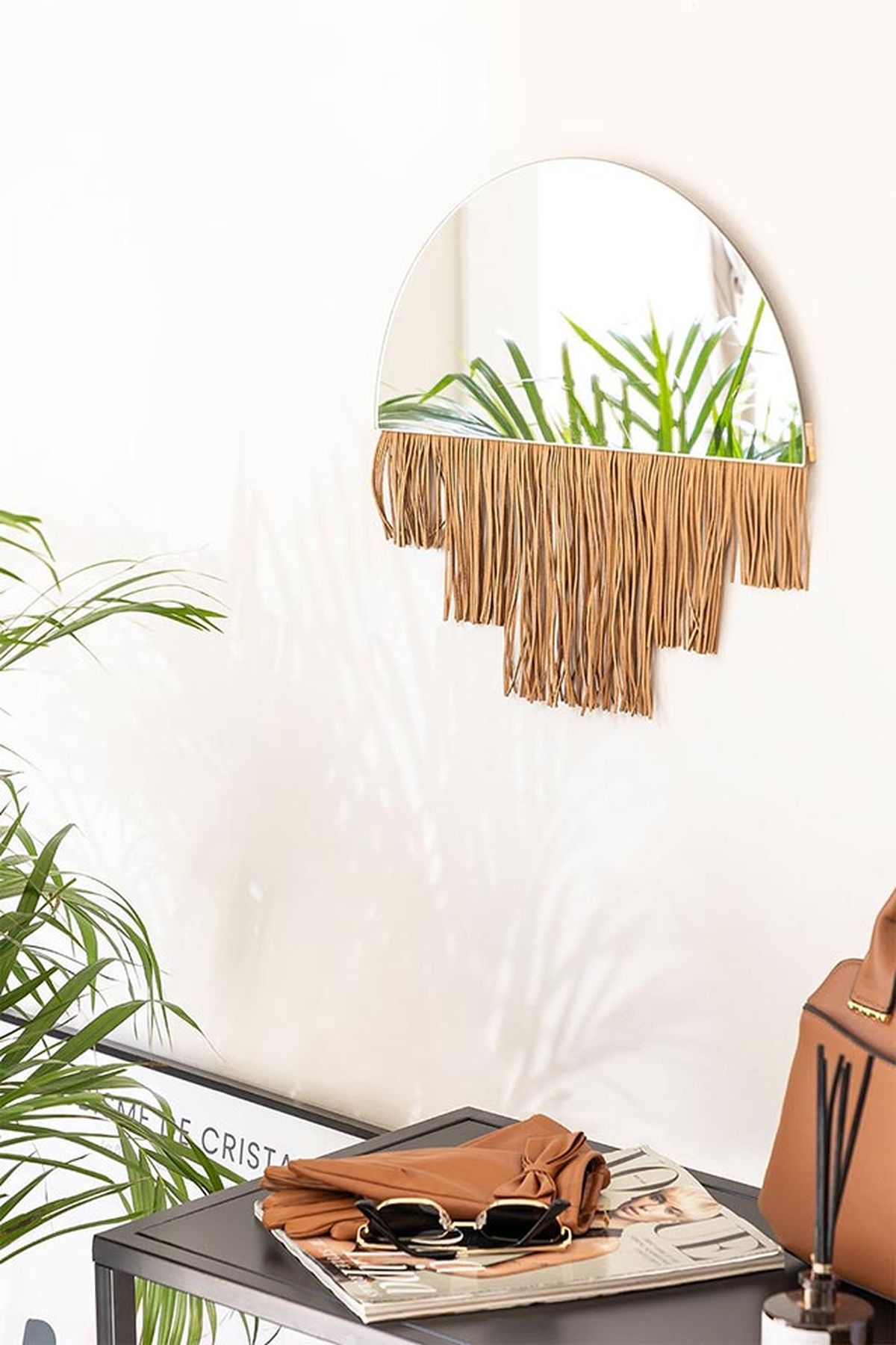 espejos decorativos con flecos larin