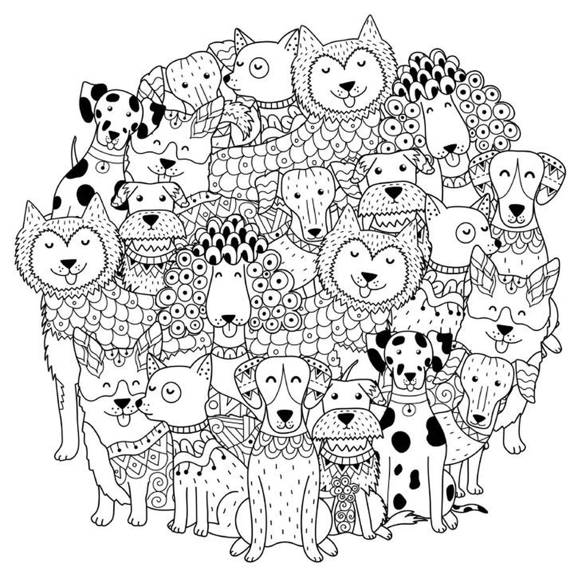 perros mandalas