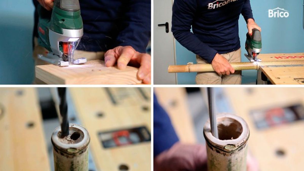 Pasos para hacer un jarrón de bambú