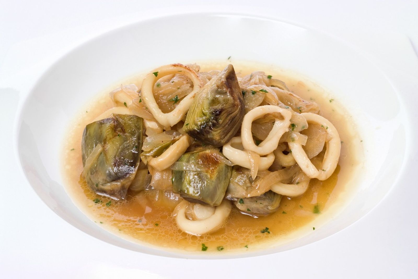 Alcachofas con aros de calamar xl