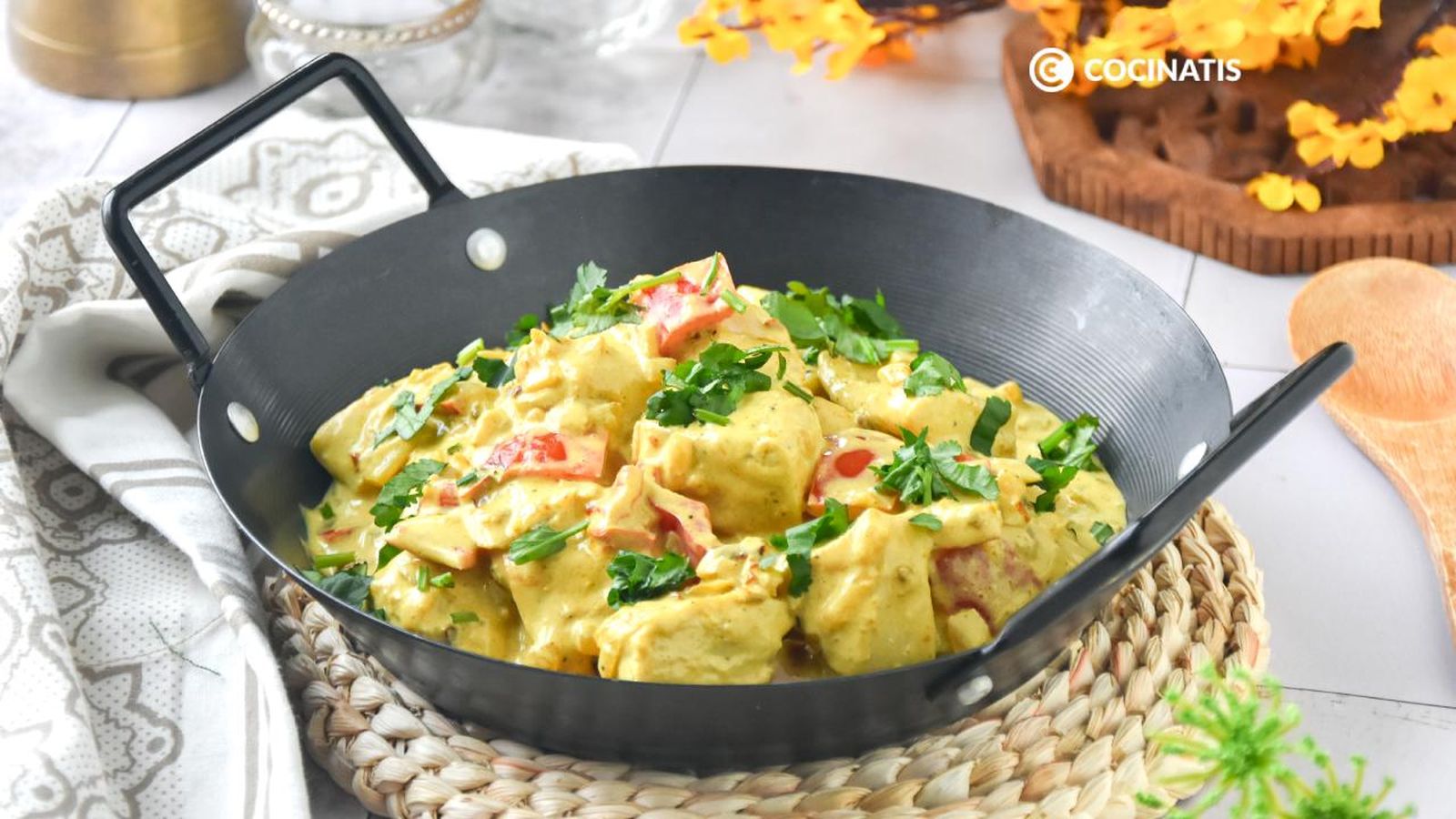 Pechuga de pollo al curry