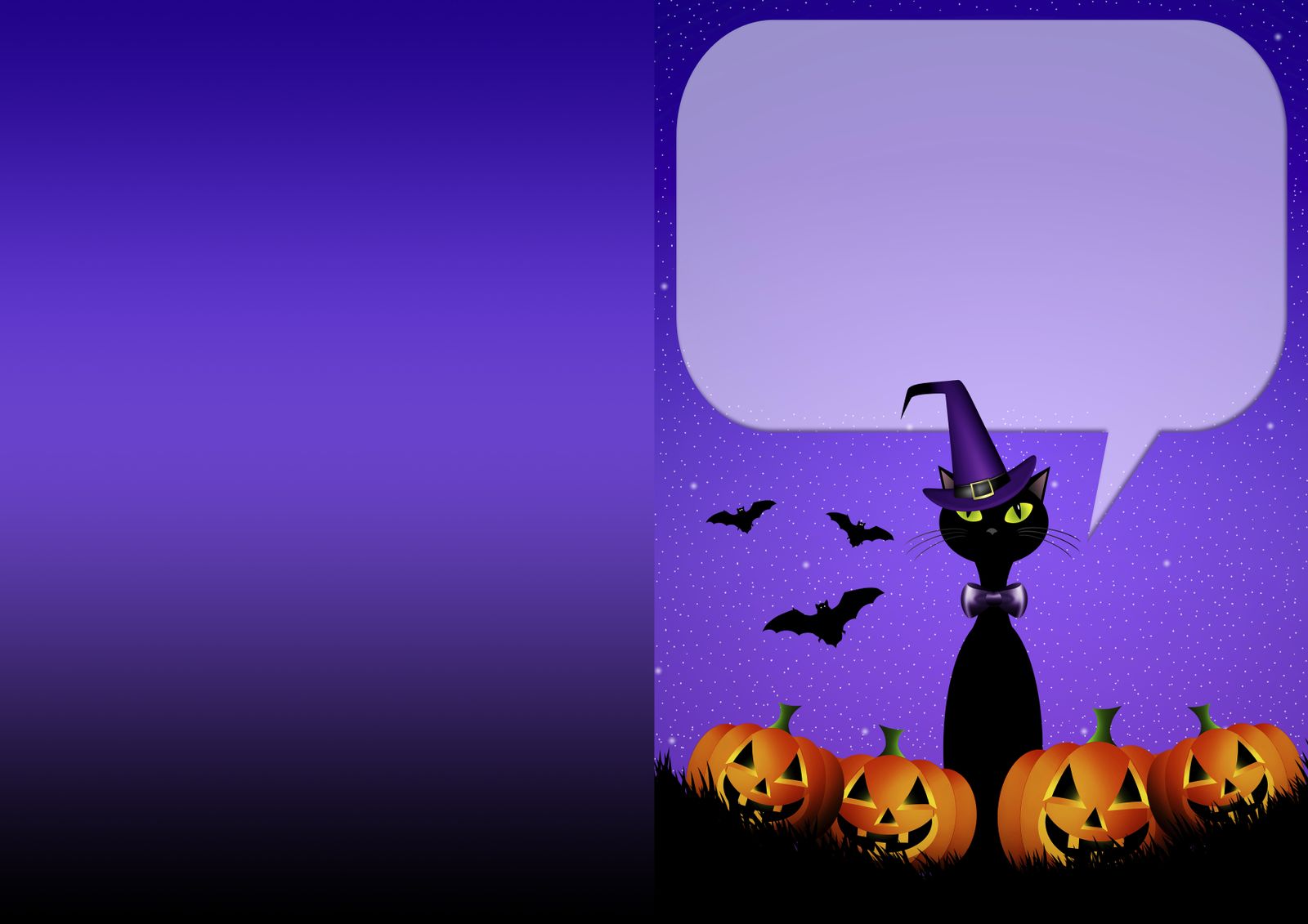 Tarjetas para una fiesta de Halloween   postal gato