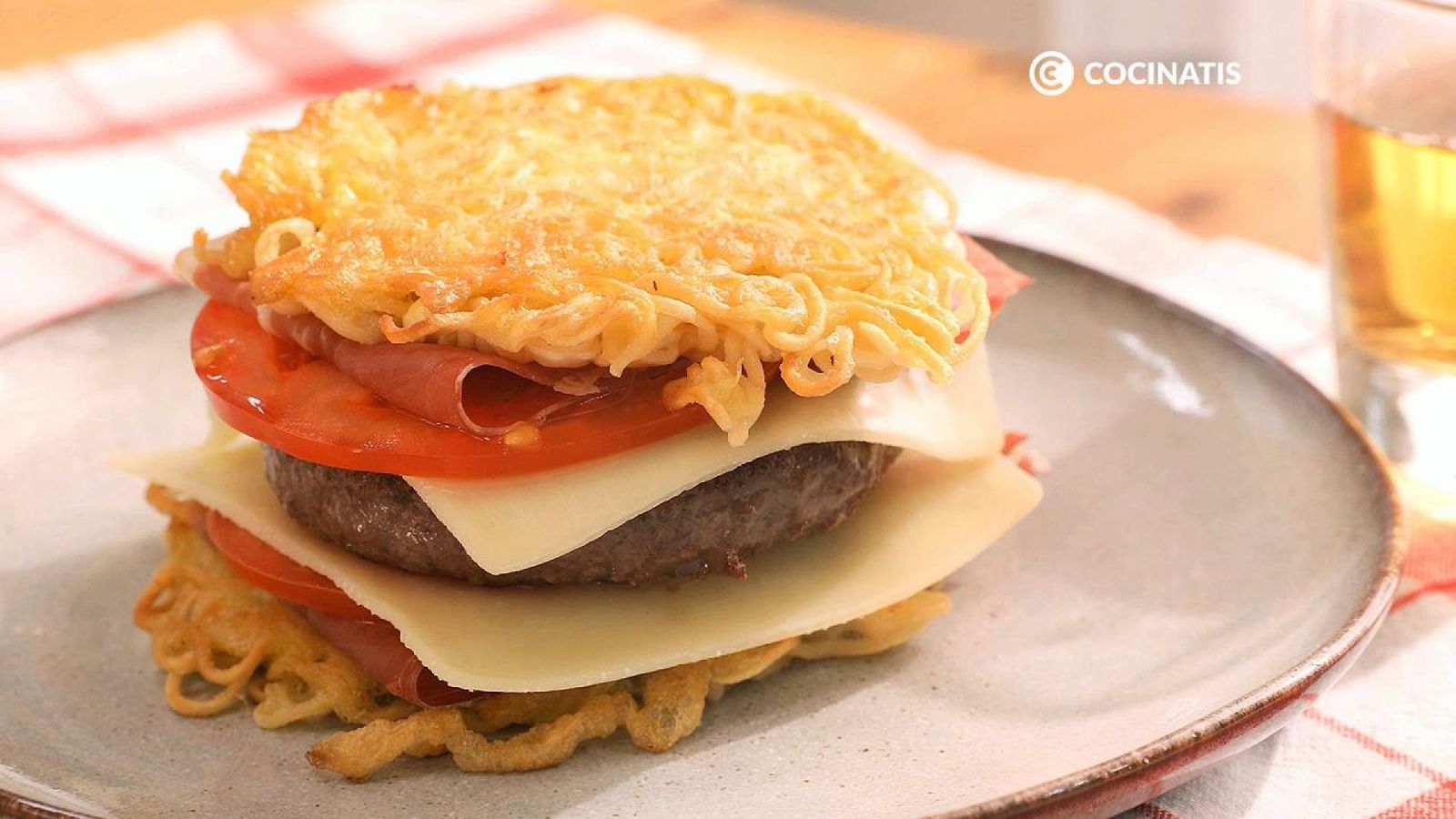 Receta de hamburguesa con ramen