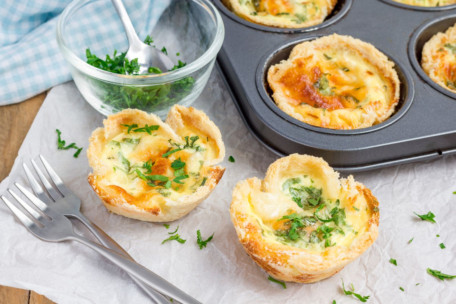 Mini quiche con bacon