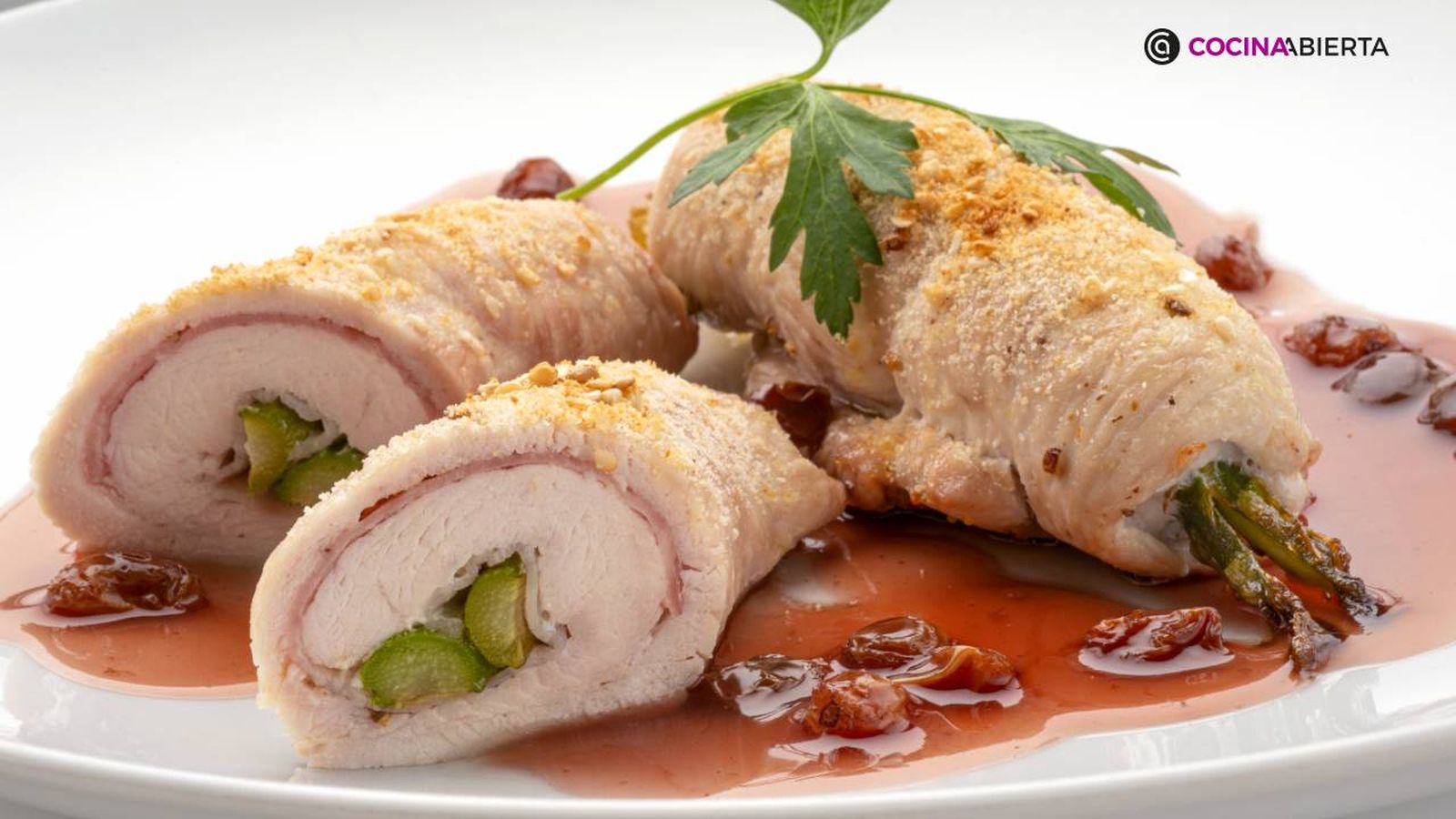 rollitos pavo salsa oporto