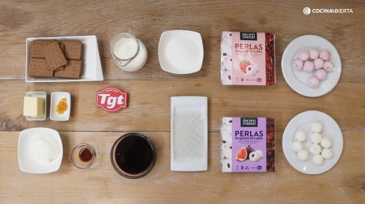 Ingredientes para hacer tarta de queso de cabra
