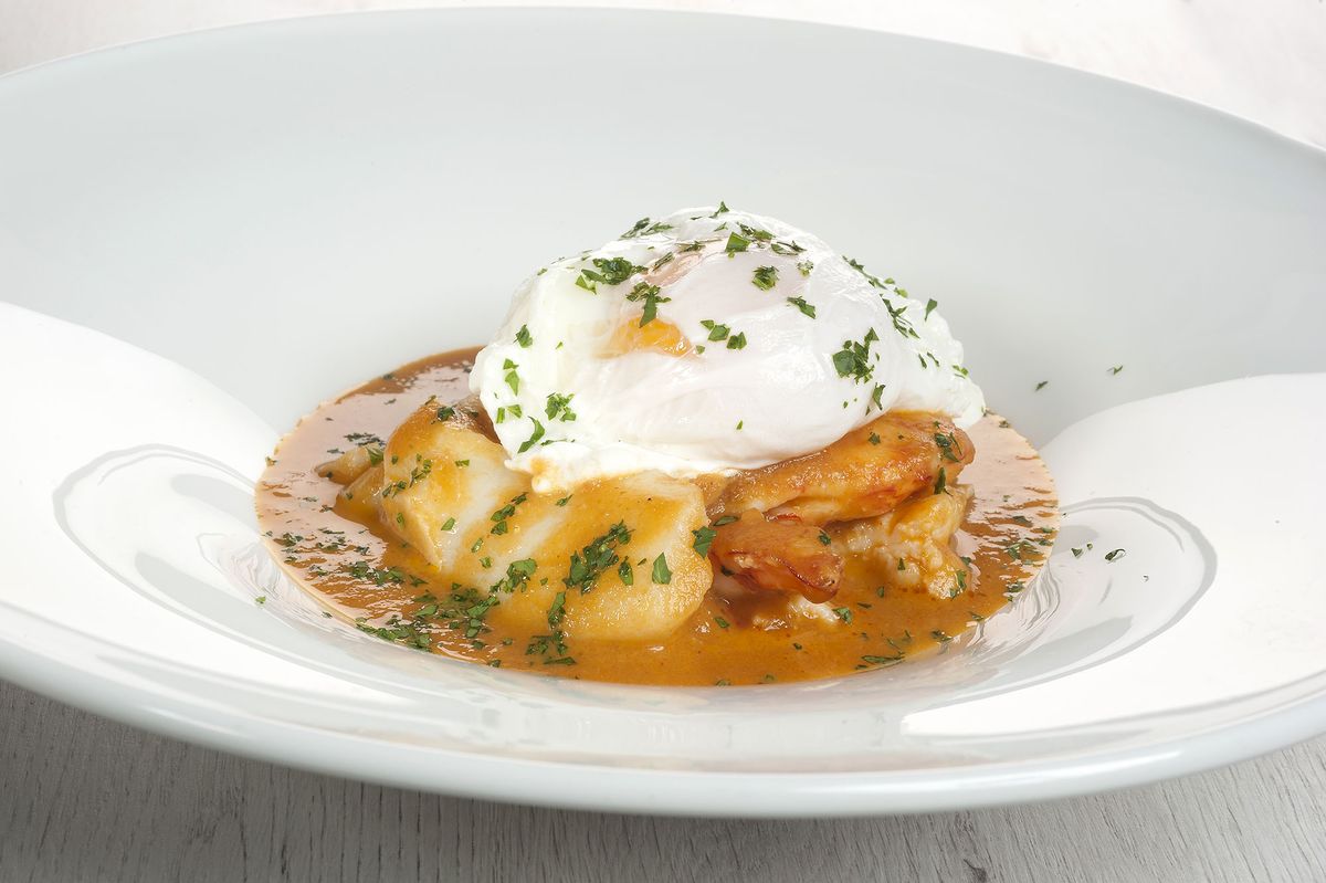 CABI0020 Josetxo Ajoarriero con langostinos y huevo escalfado xl