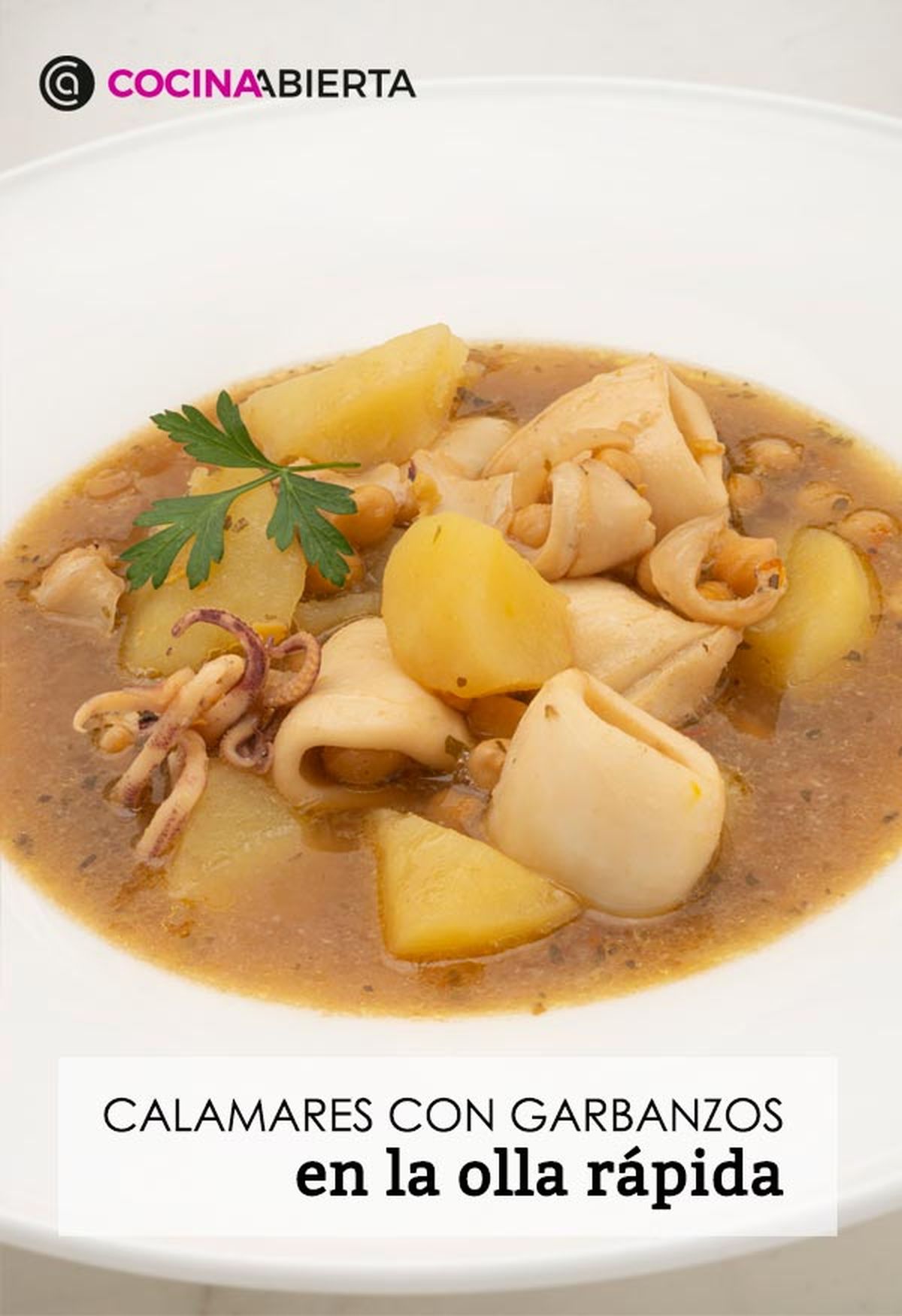 KARL66580320 calamares con garbanzos receta karlos arguinano presentacion