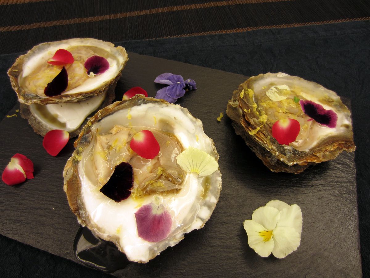 Ostras al txakoli xl