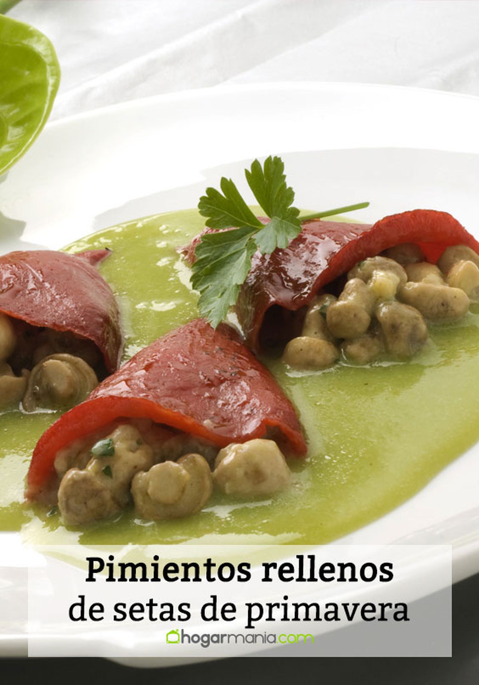 pimientos rellenos de setas de primavera pin