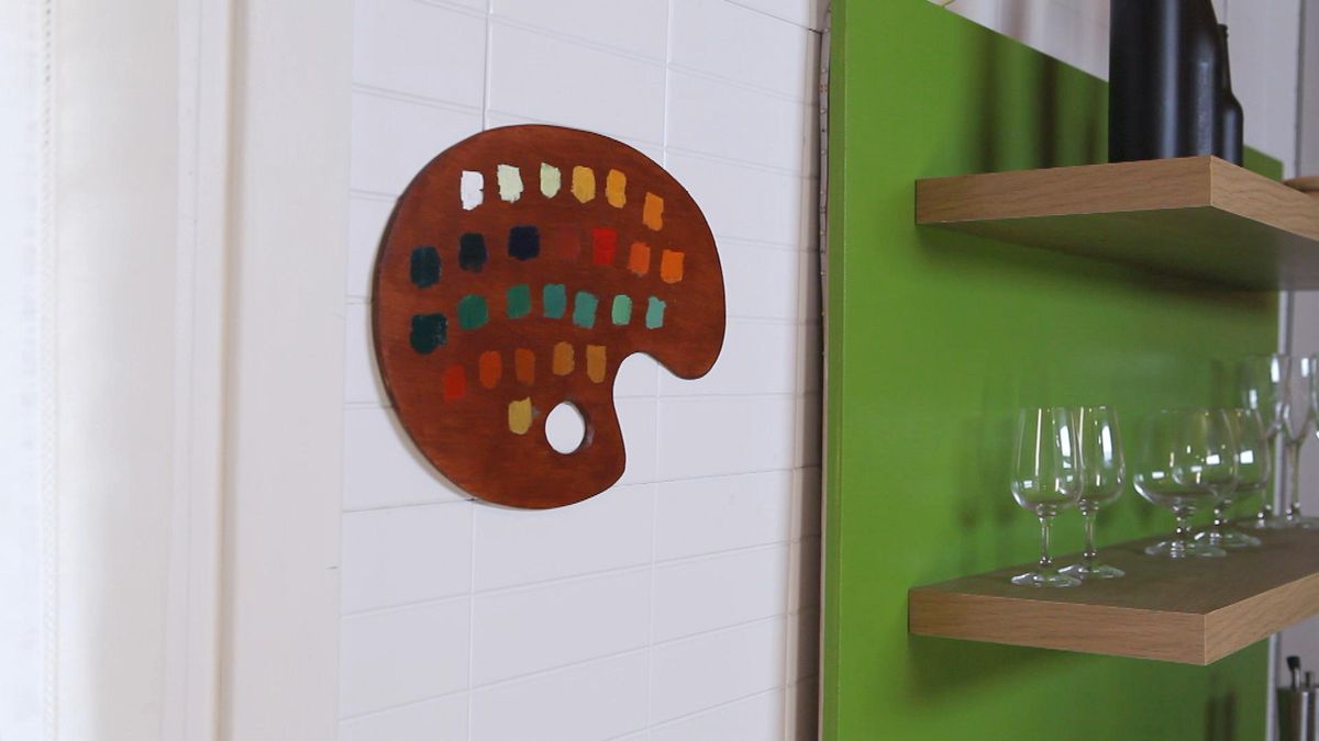 Cómo hacer una paleta de pintor paso 8