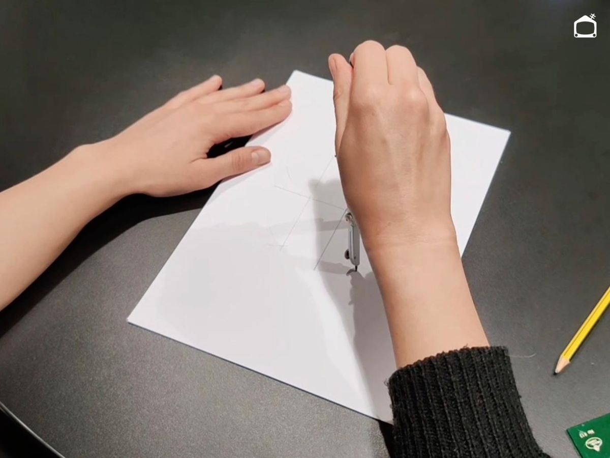 Paso 5 para hacer una estrella de cinco puntas.