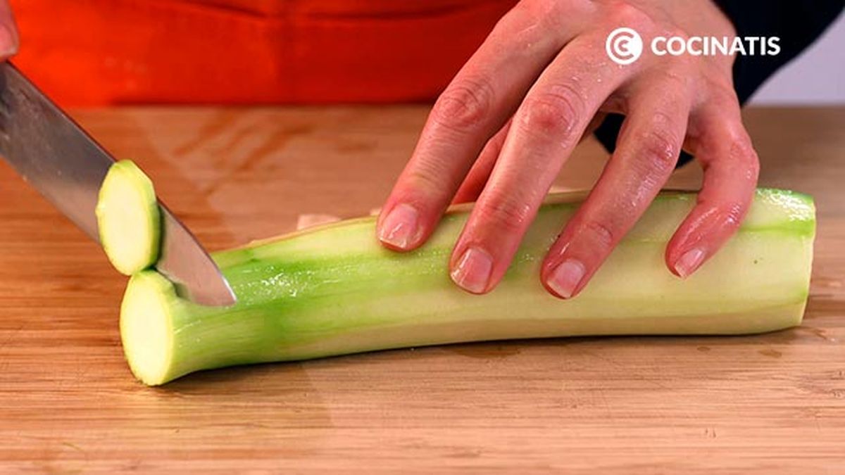 Receta de garbanzos salteados con calabacín y champiñones   paso 1