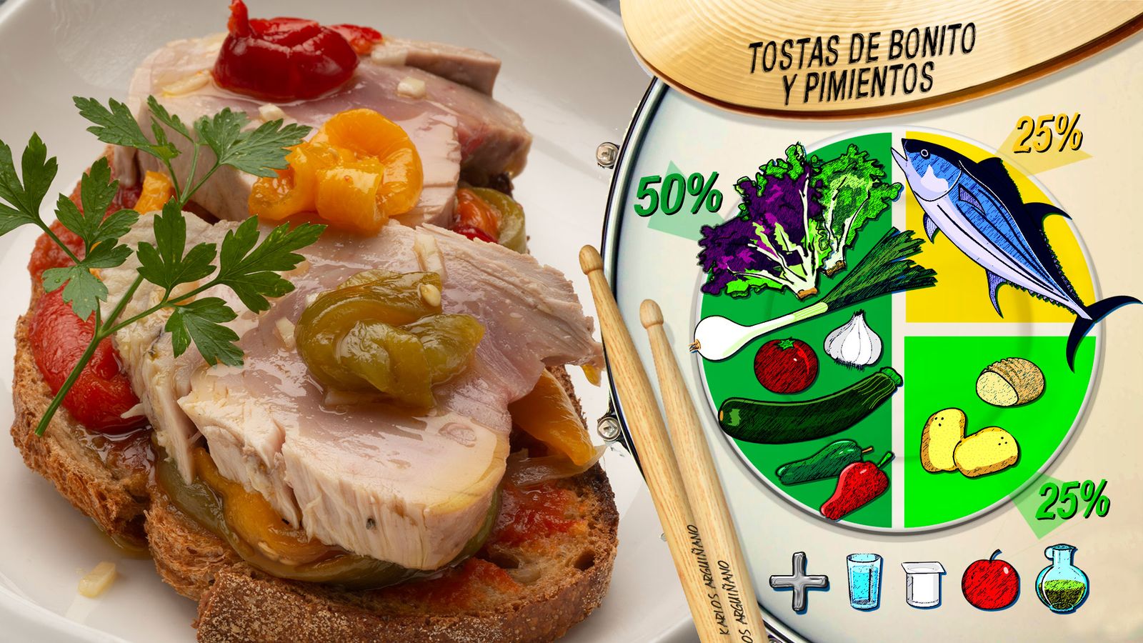 tostas bonito plato