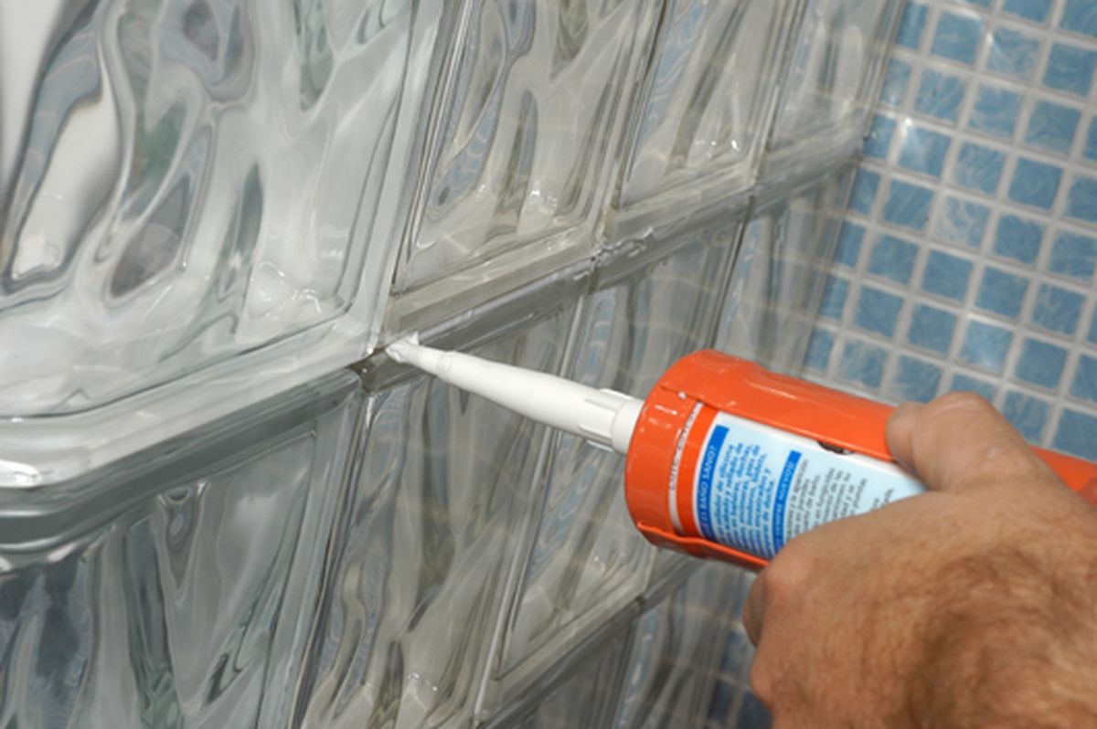 Muro de pavés para el baño paso 10