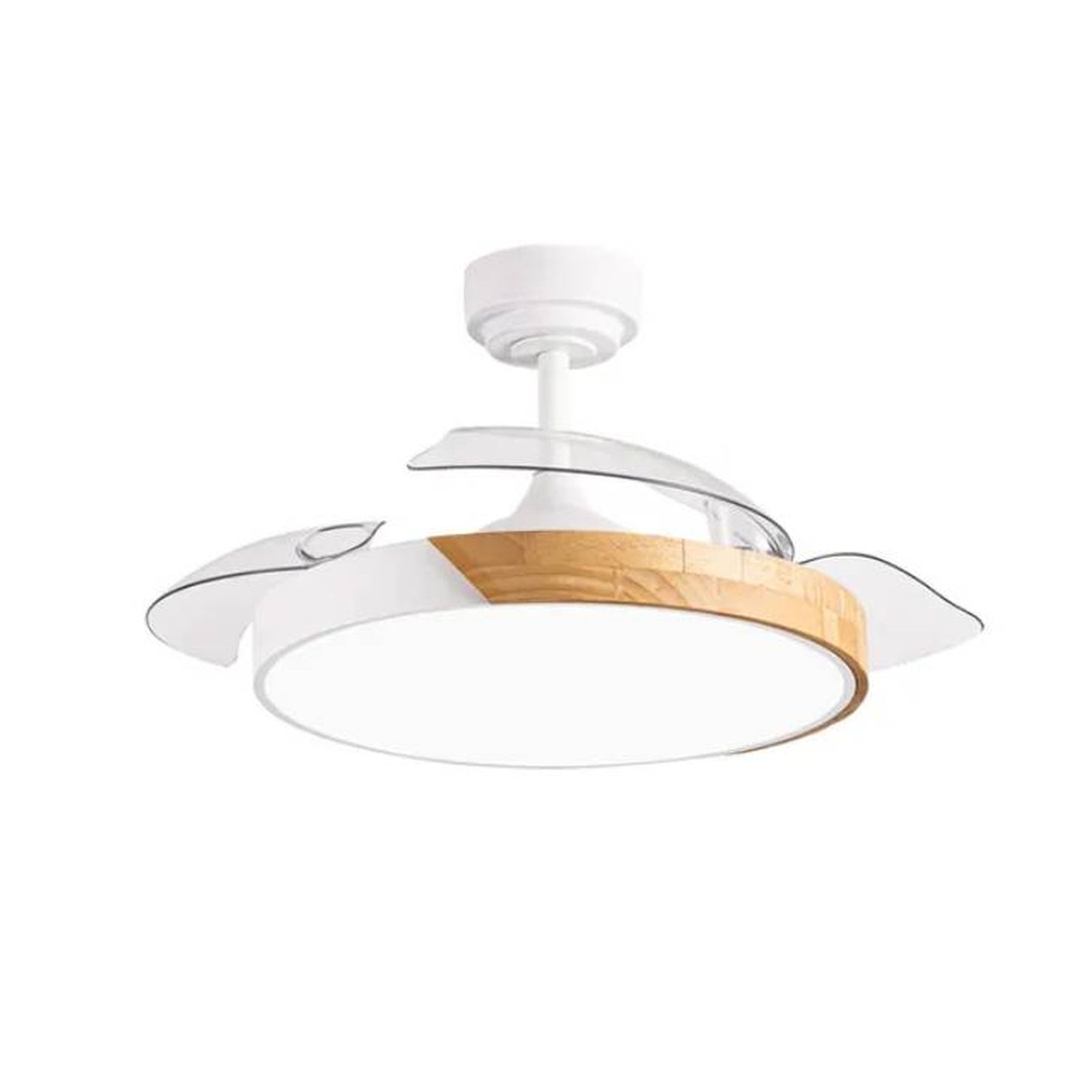 Ventilador de techo retráctil Taoro Mini blanco.