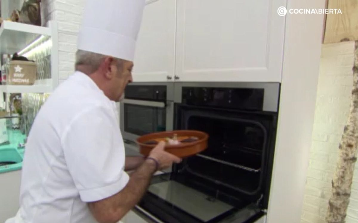 El último paso es hornear el arroz a 220º durante 20 minutos