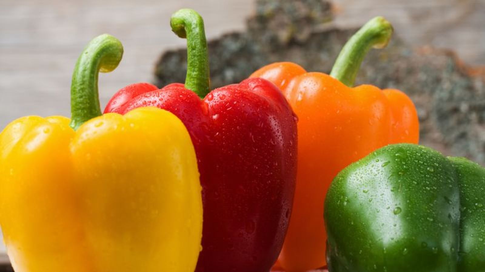 Pimientos morrones de colores