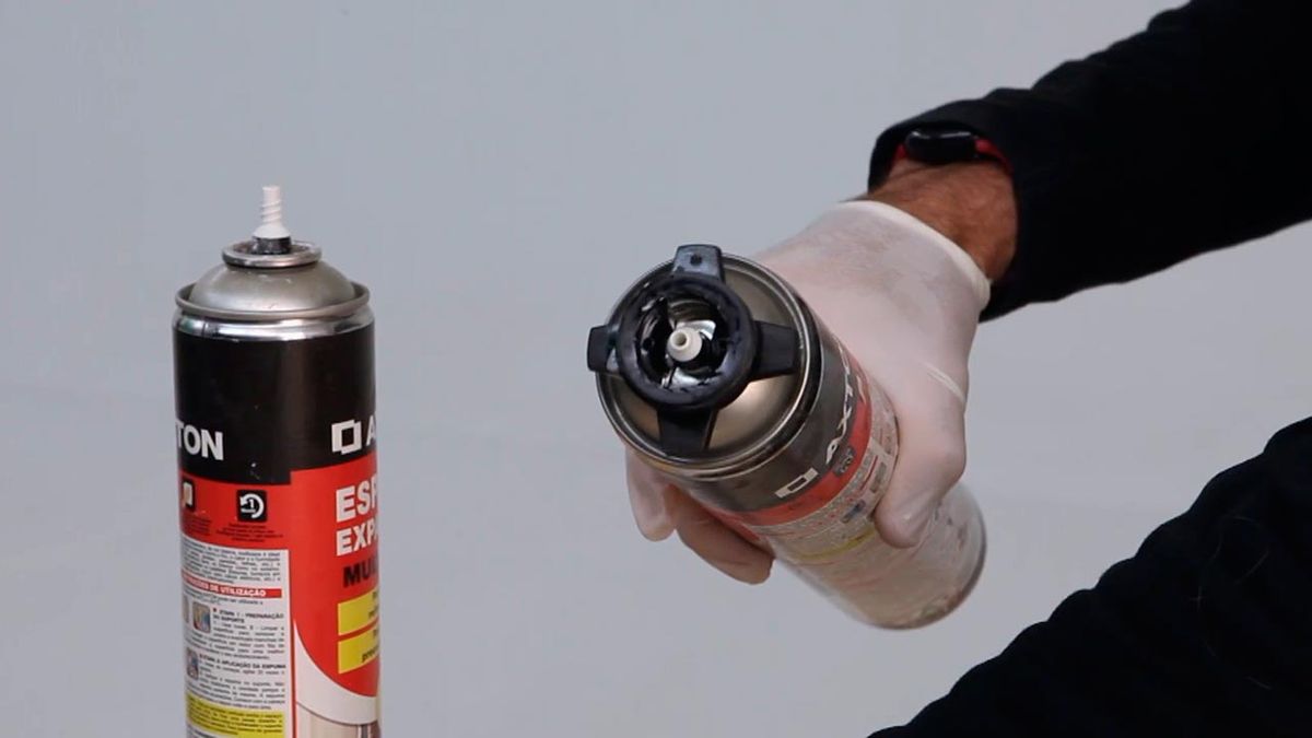 Como usar una pistola de espuma de poliuretano paso 1