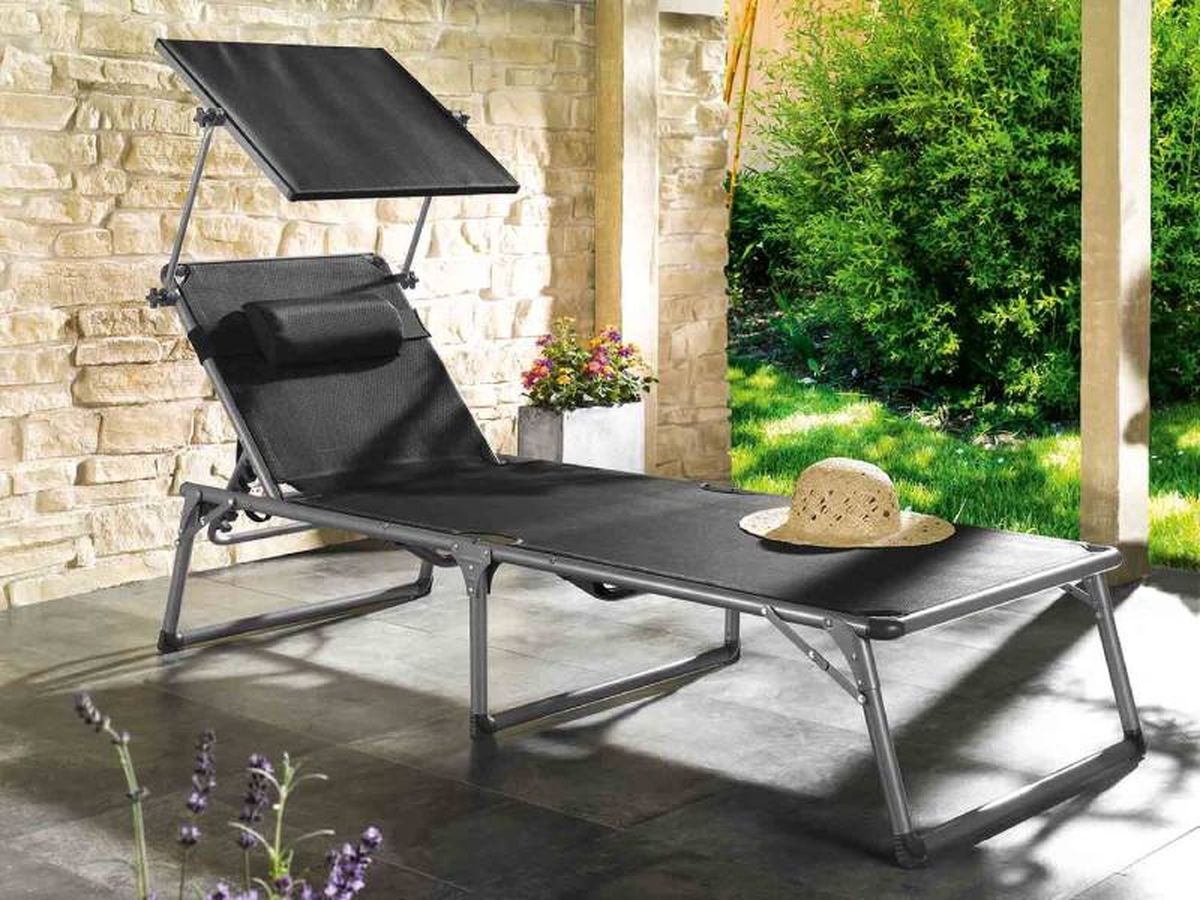 Tumbona de aluminio gris Houston de Lidl.
