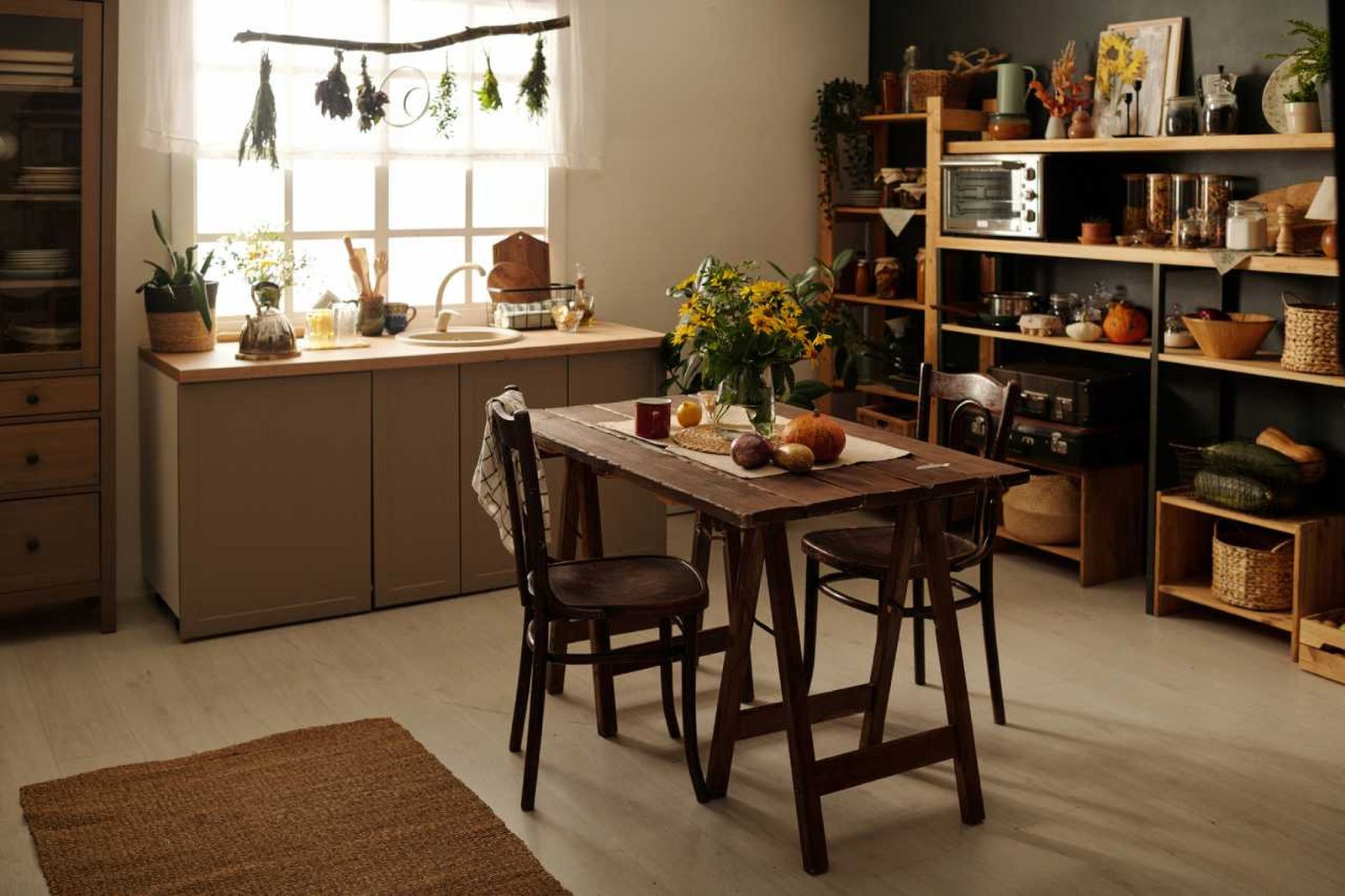 Casa con decoración antigua.