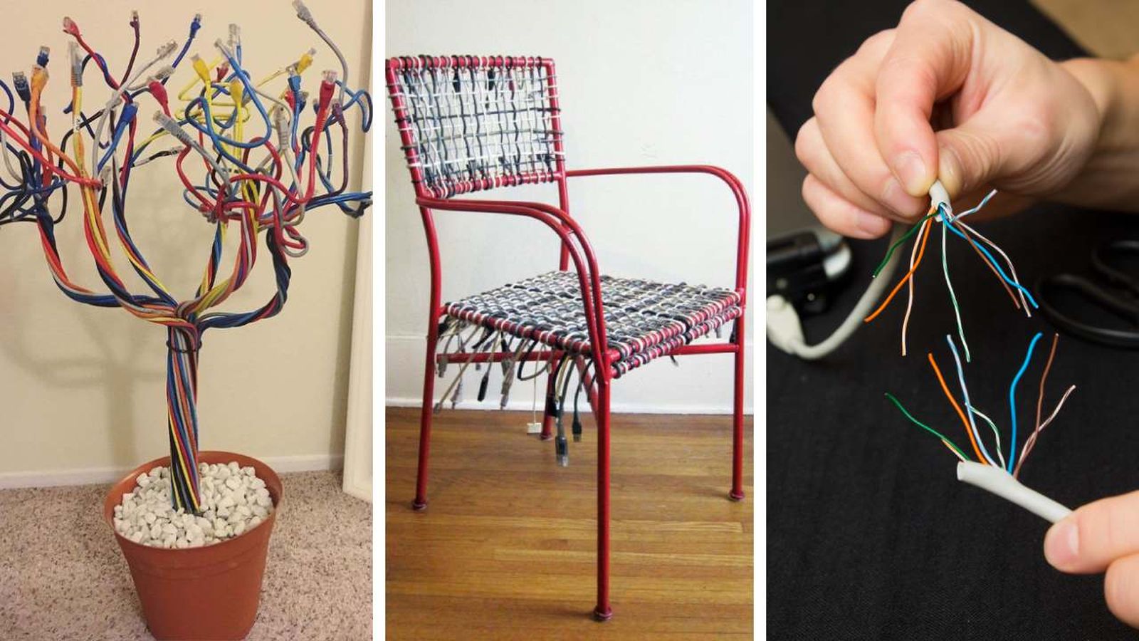 ideas para reutilizar cables electricos