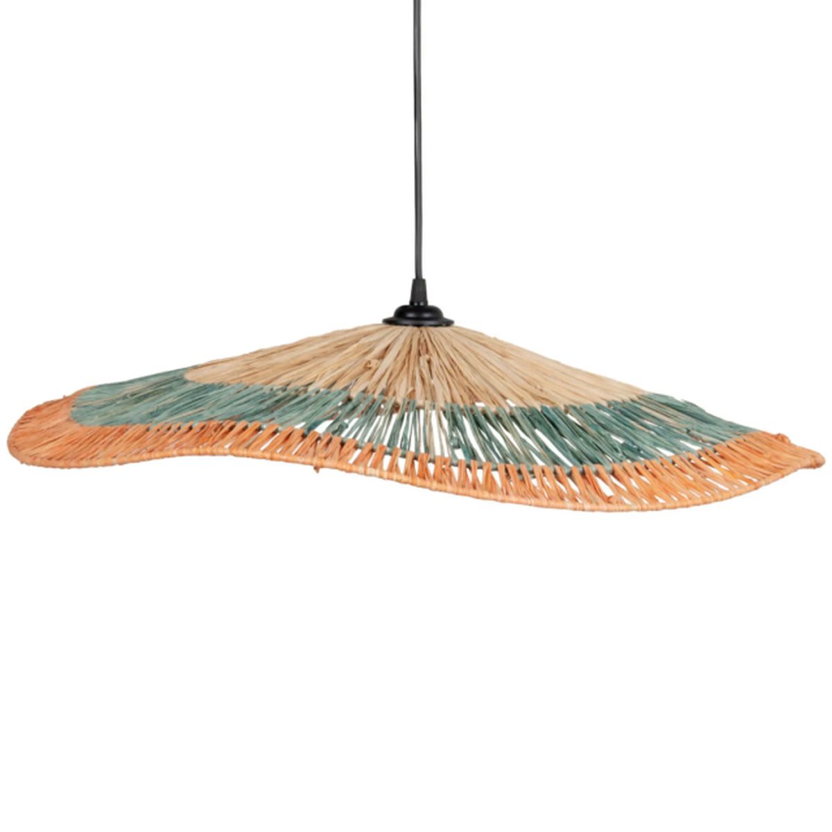 lampara rafia verde naranja valencia maisons du monde