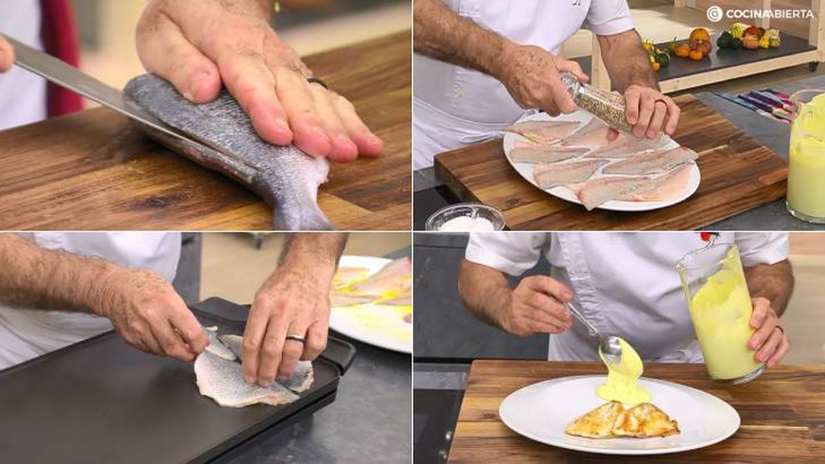 dorada plancha mayonesa aguacate pasos