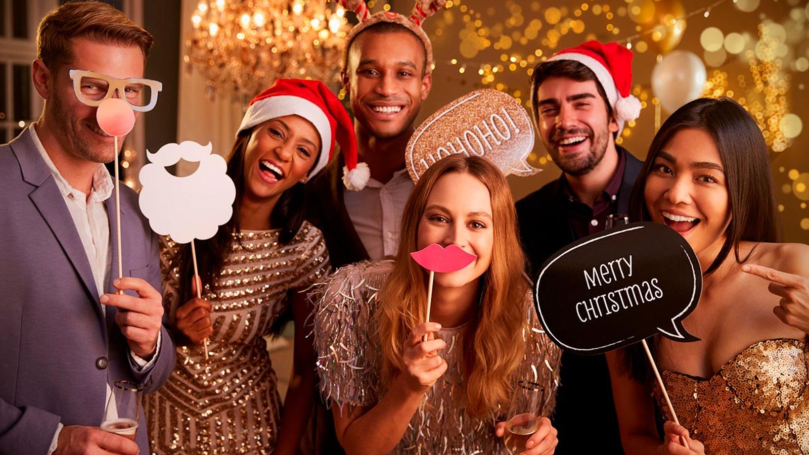 Kit descargable para hacer un photocall de Navidad