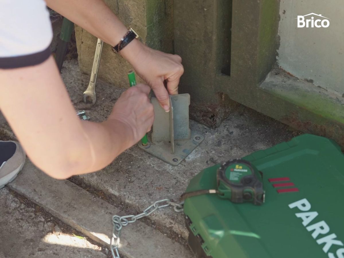 Marcar los puntos de fijación en el suelo