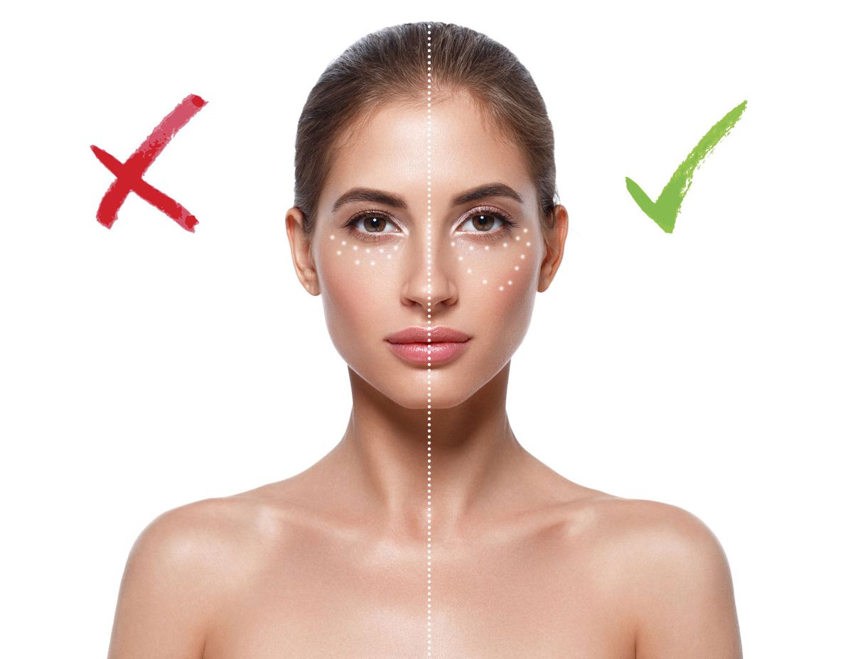 corrector maquillaje zonas