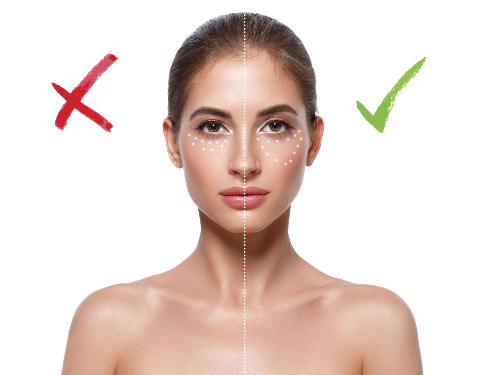 corrector maquillaje zonas