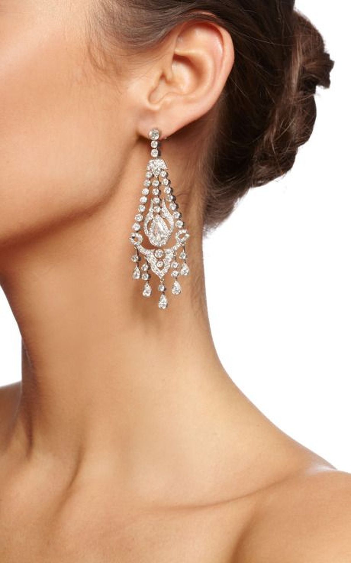 Pendientes tipo candelabro para novia