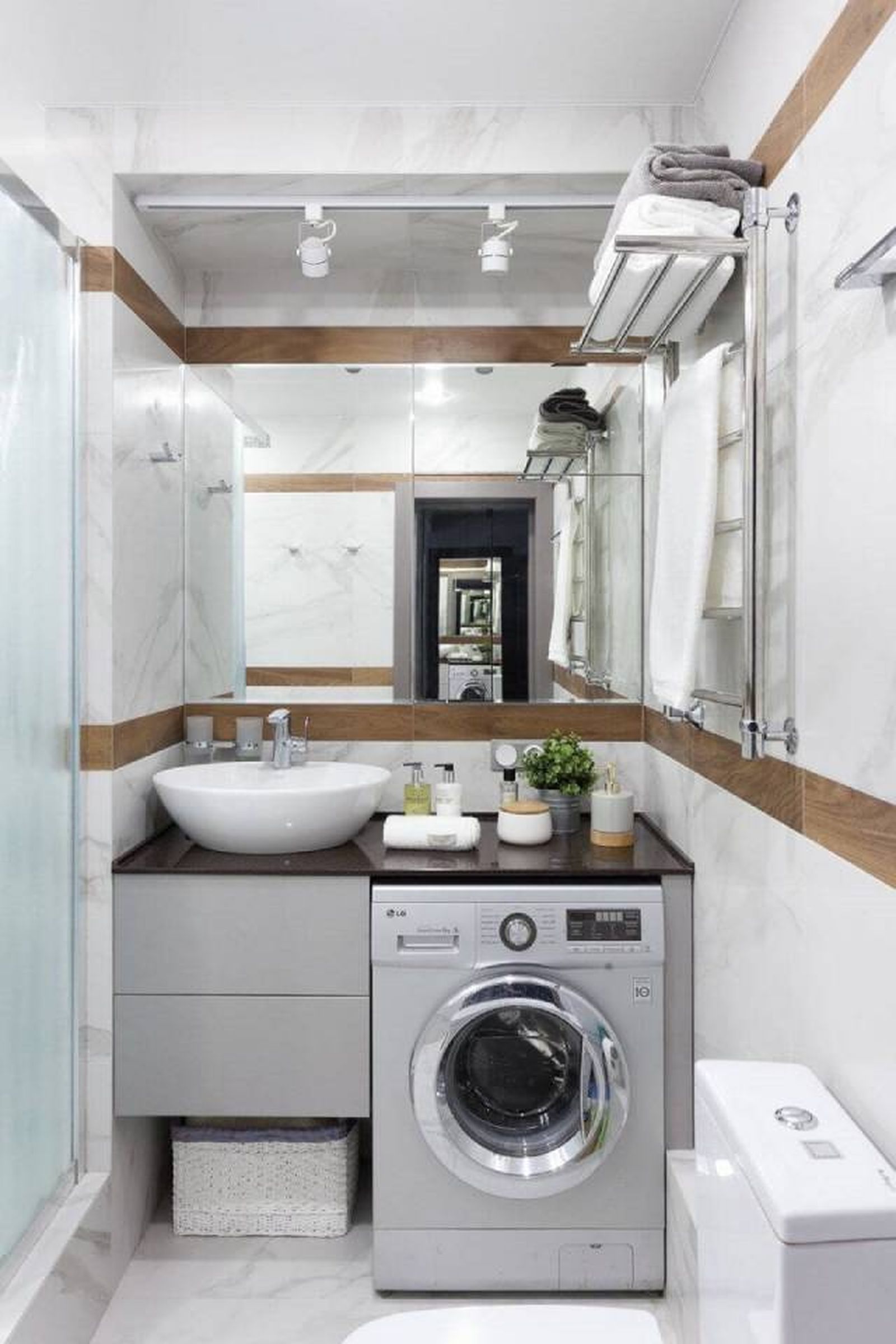 Soluciones para integrar la lavadora en el cuarto de baño 4