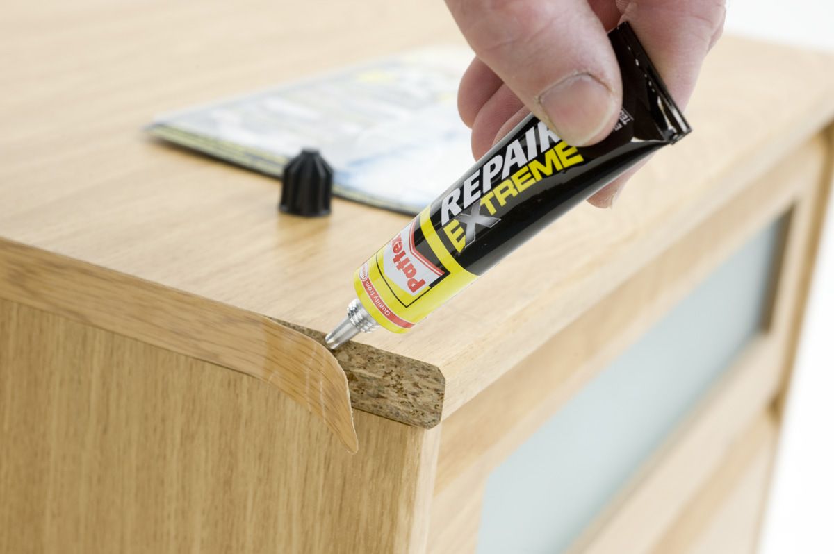 Reparar cajonera con cinta de cantear paso 1