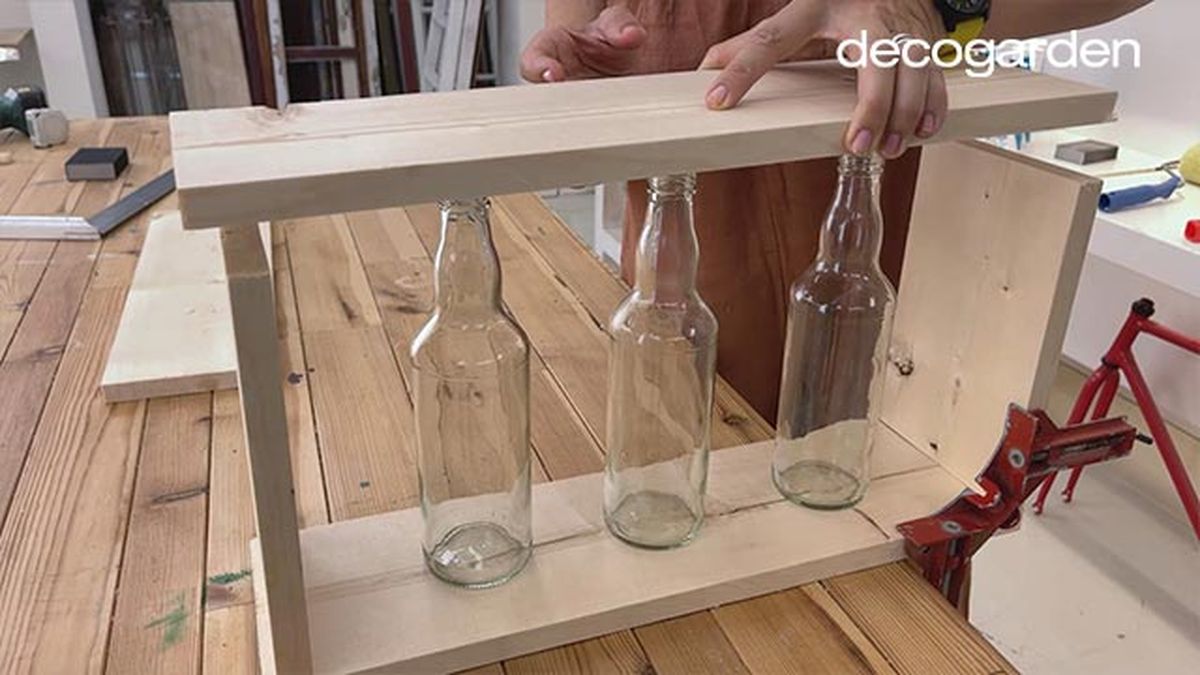 florero madera botellas recicladas paso 3
