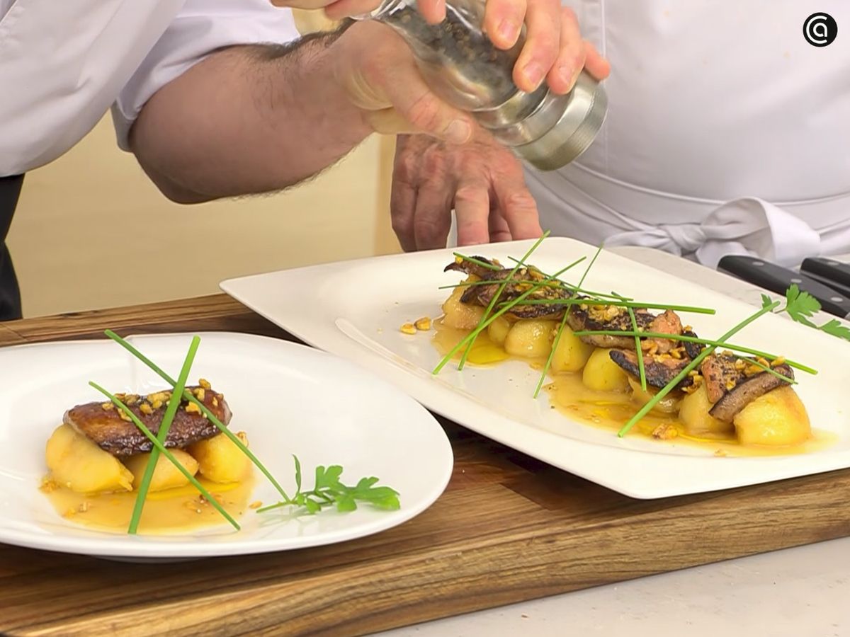 Escalope de foie gras con manzana - paso 4