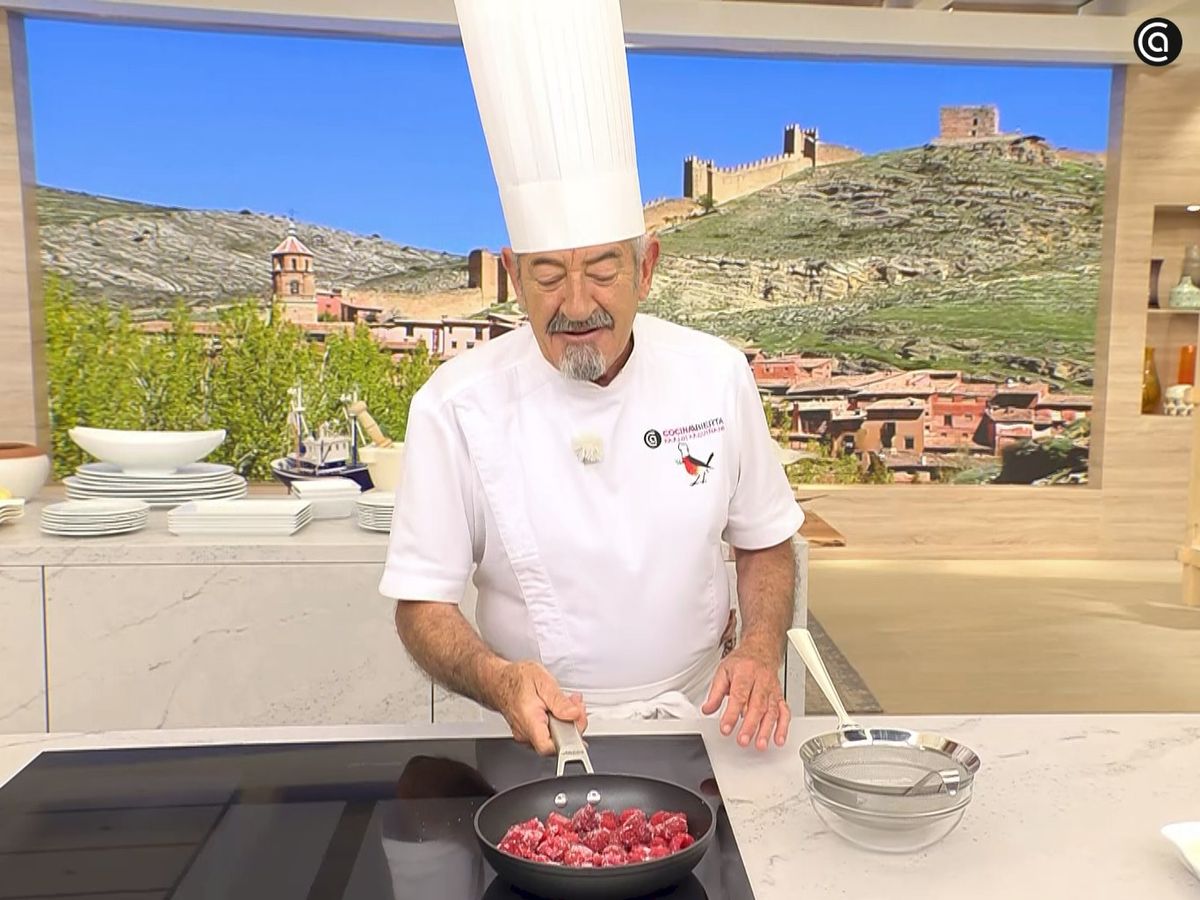 Mousse de frambuesas - paso 1