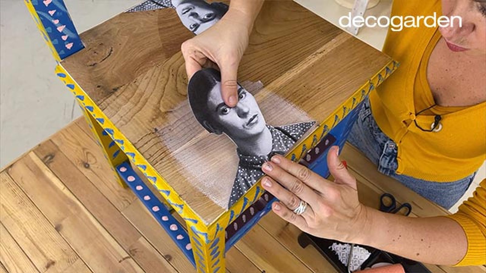 pintar una silla de madera vieja estilo mexicano paso 10