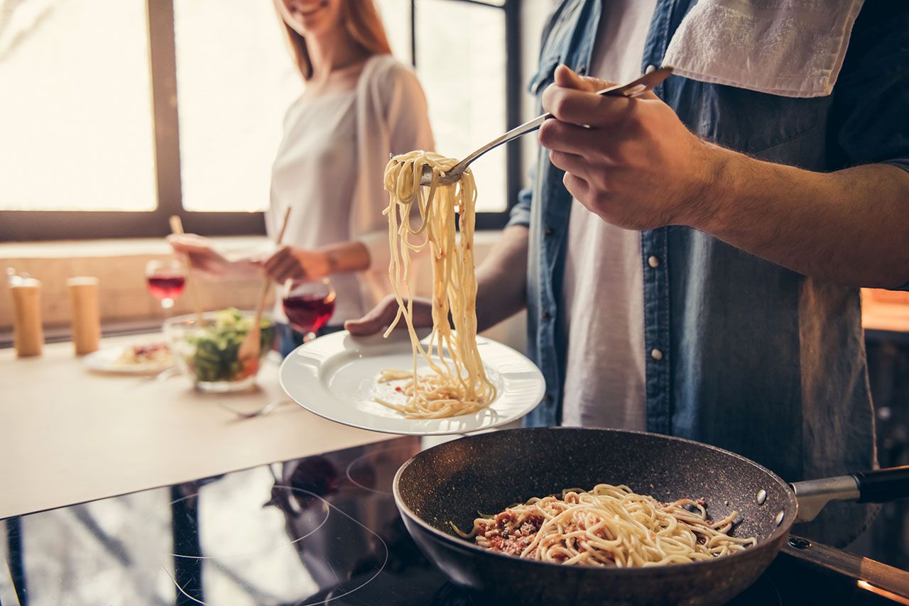 recetas faciles espaguetis cena romantica