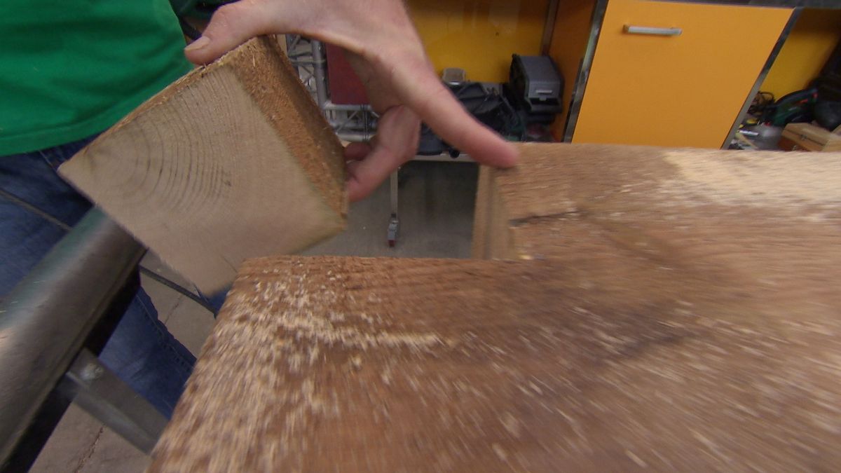 Estanque con traviesas paso 1