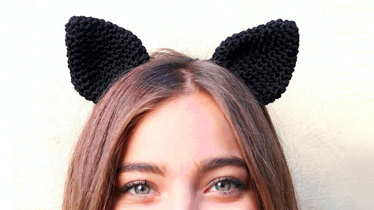 Tejer diadema orejas gato crochet