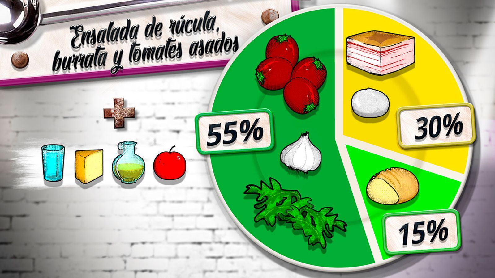 ensalada rucula plato