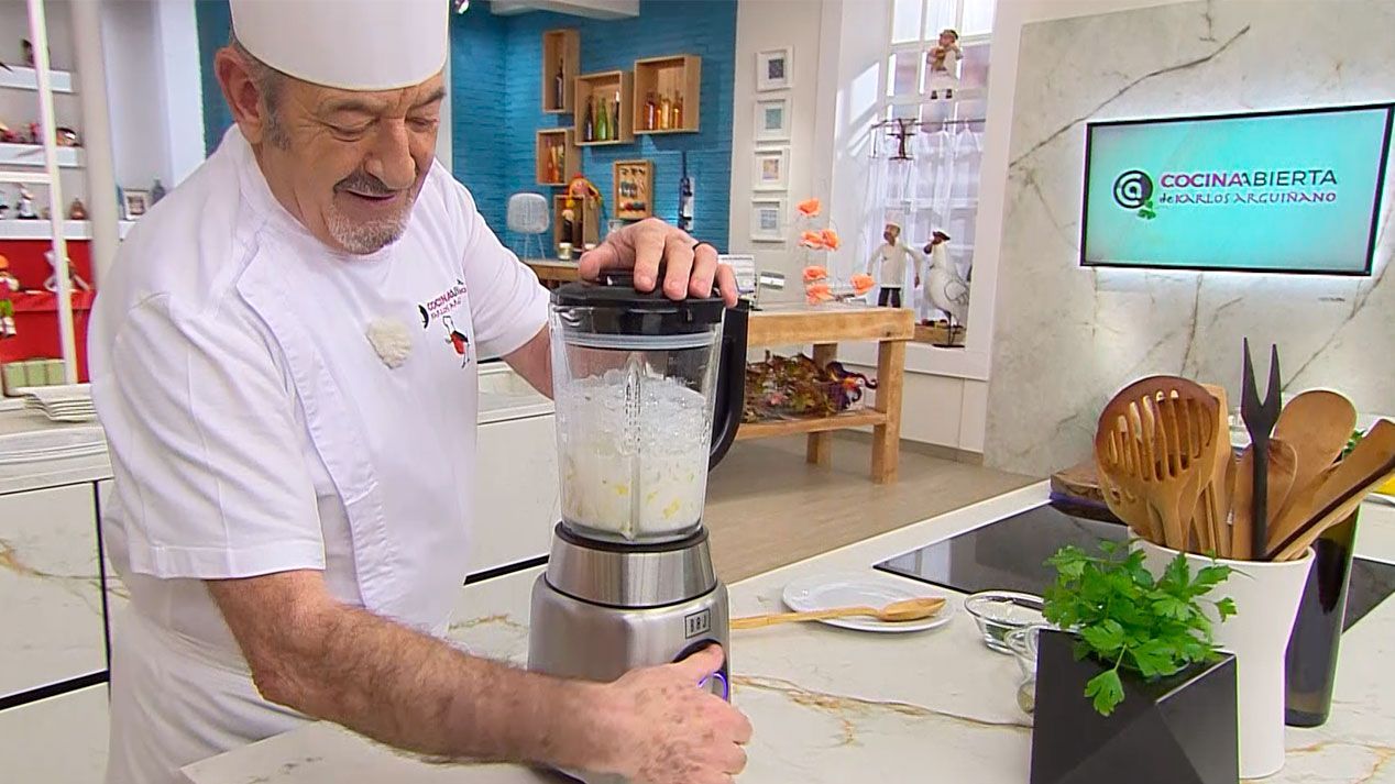 sorbete de pina colada con leche coco receta karlos arguinano paso3