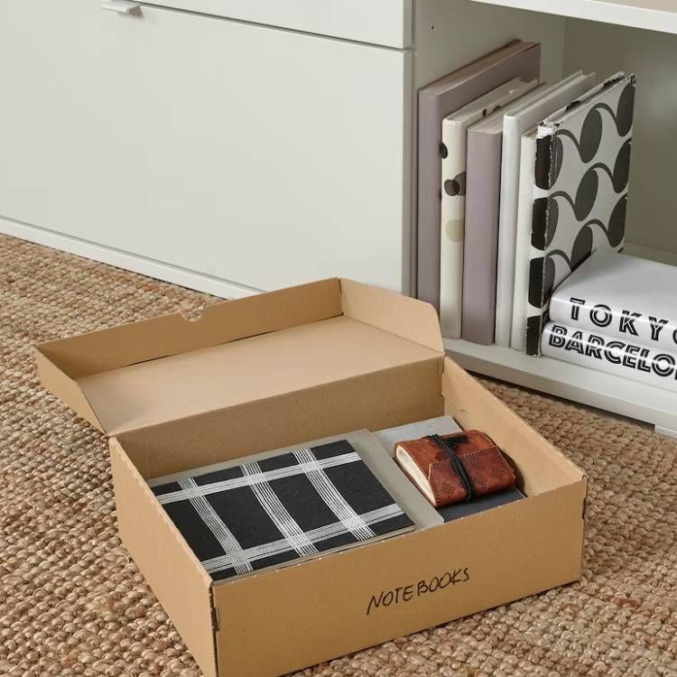 caja carton tapa ikea