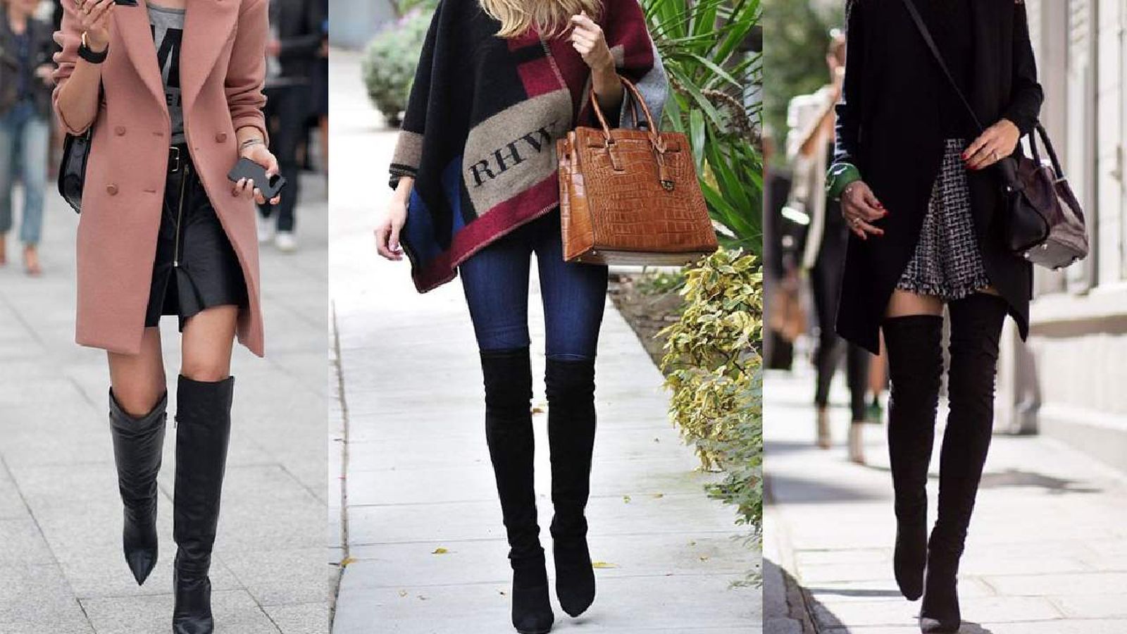 Tres opciones de outfit con botas altas / Fotos: PInterest