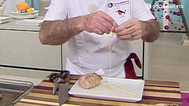 Solomillo de cerdo relleno de jamon y queso paso 5