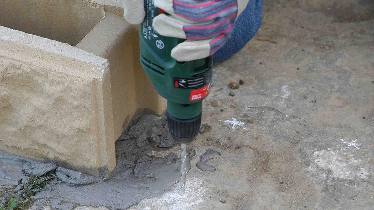 Muro con balaustrada paso 10