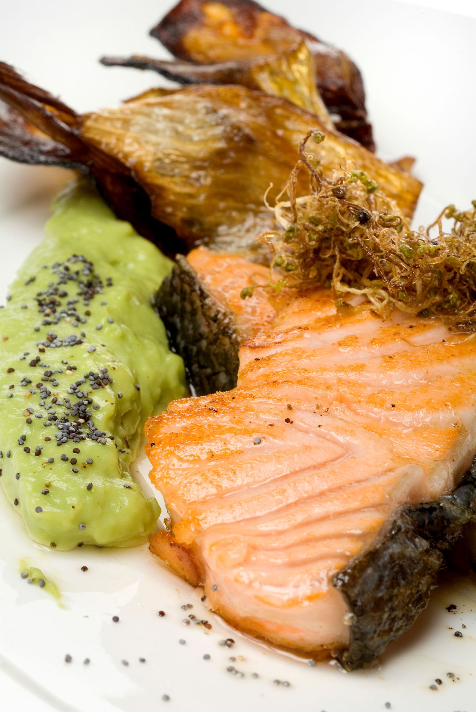 salmon con salsa de aguacate xl