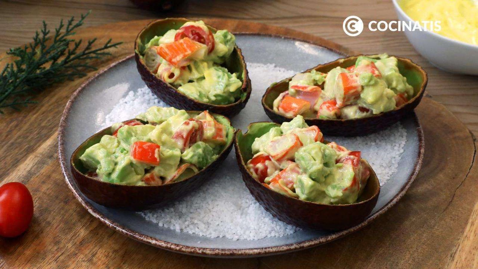 receta aguacate relleno de ensalada de surimi